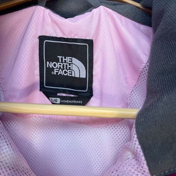 The North Face Pink Vented Zip Hyvent Windbreaker Hooded Jacket Size Large - Picture 2 of 13